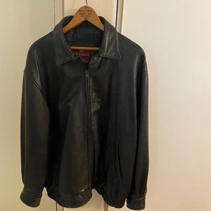 Men's black soft leather jacket